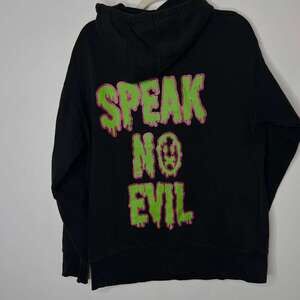 Elvtd Minds “Speak No Evil” Graphic Hoodie – Black – Men’s Size L
